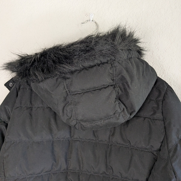 Old Navy Women's Black Heavy Puffer Coat XL Removable Hood Zip Up Excellent - Picture 3 of 8